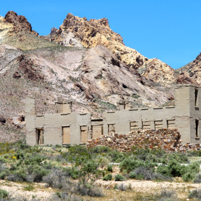 Old Schoolhouse at Rhyolite ghost town in Nevada